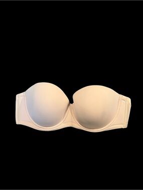 Delimira Strapless Bra 44C Underwire Natural Light Peach